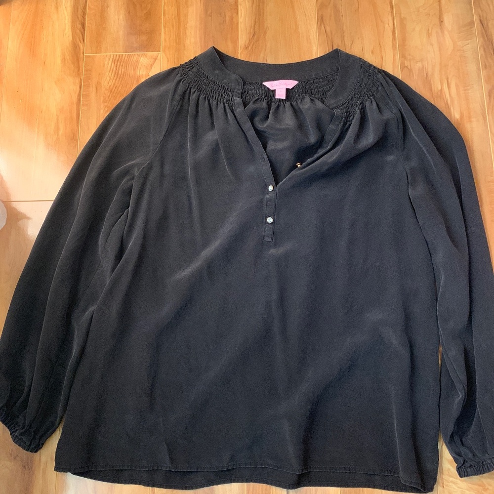 Lilly Pulitzer silk long sleeve blouse